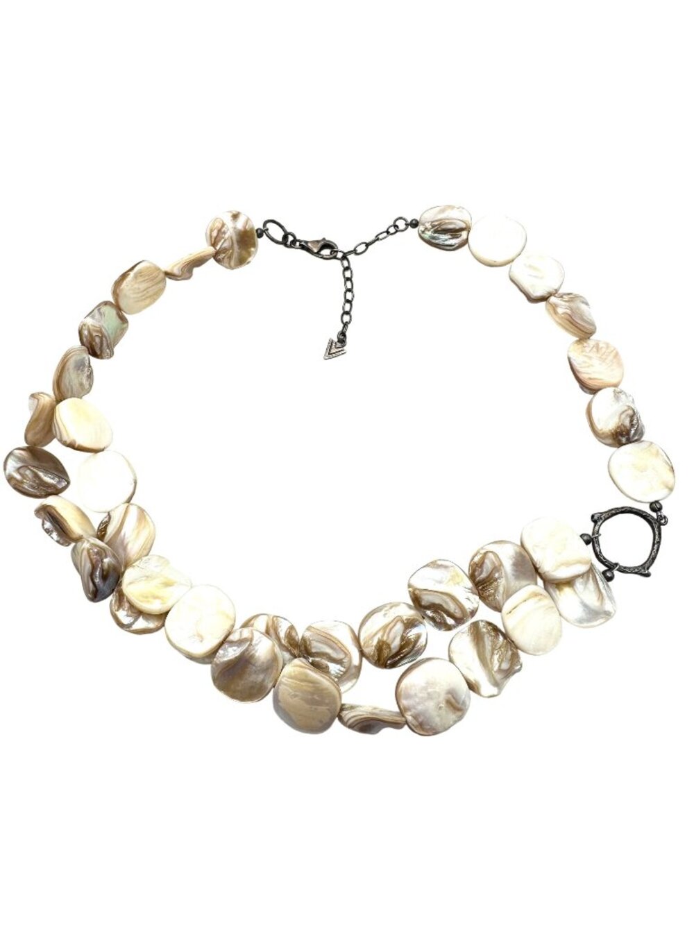 Retired Silpada MOP Mother of Pearl 925 Sterling Silver Necklace 18-20" N1825